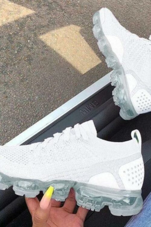 Women’s Flying Woven Breathable Casual Sneakers White