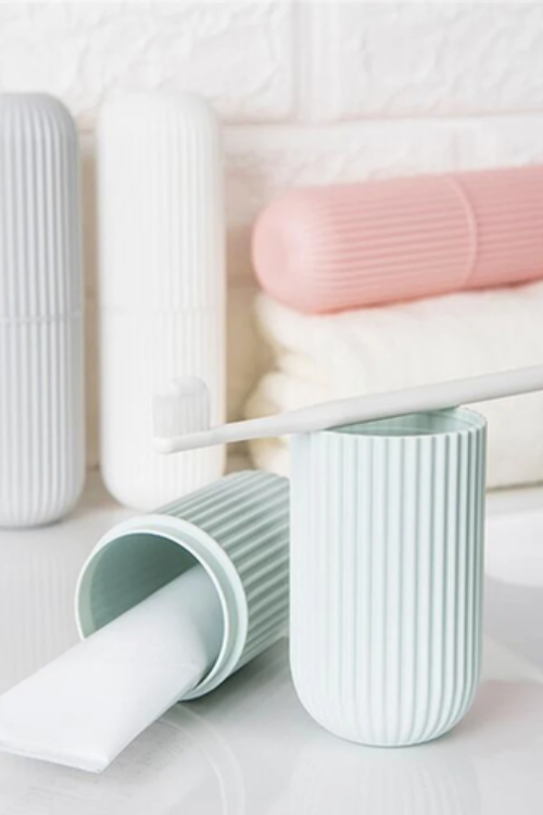 1Pc Portable Toothbrush Cup Bathroom Toothpaste Holder Storage Case