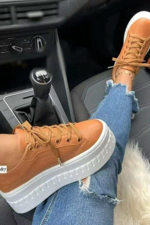 Casual Platform Women’s Shoes Flat Womens Sneakers