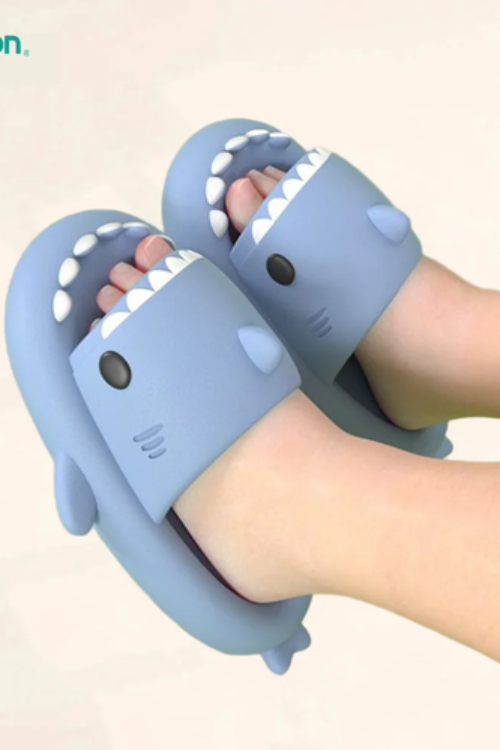 ChildrenSlippers Soft Sole Cartoon Shark Slipper Women Man Indoor