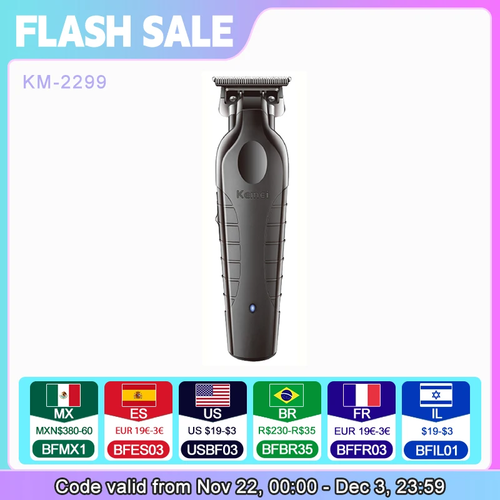 Kemei Professional Barber Cordless 1200 mAh Electric Hair Clippers USB