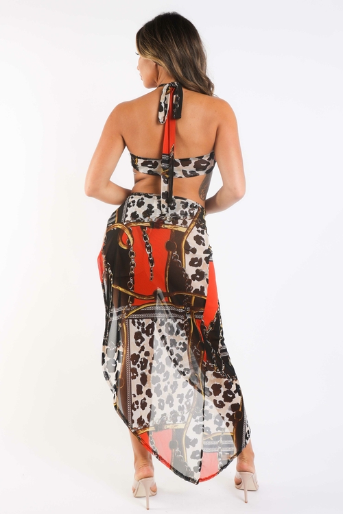 Shop the Latest Printed Mesh Cover Up Set - Trendy and Stylish - Image 5