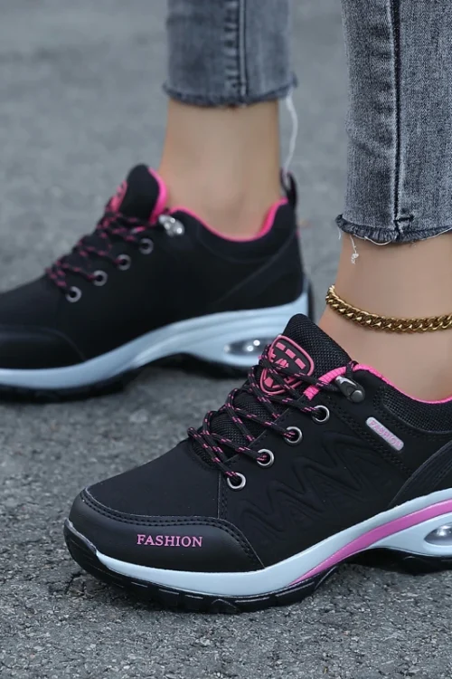 Outdoor Hiking Shoes For Women Thick Sole Height-Enhancing Shaking Shoes For Non-Slip Soft Sole Mother Shoes Casual Travel