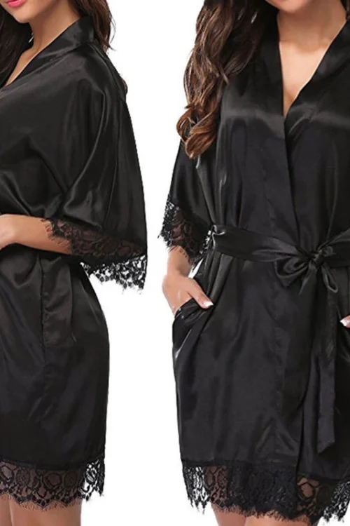1 Piece Women’s Underwear Glossy Robe Pajamas Ice Silk plus Size Nightgown Homewear Fashion Trend