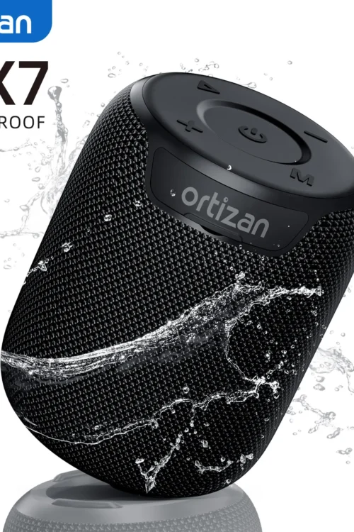Ortizan Bluetooth Speakers, Portable Wireless Speaker with Bluetooth 5.3, IPX7 Waterproof, 15W Stereo Sound, Dual Pairing,TF/AUX