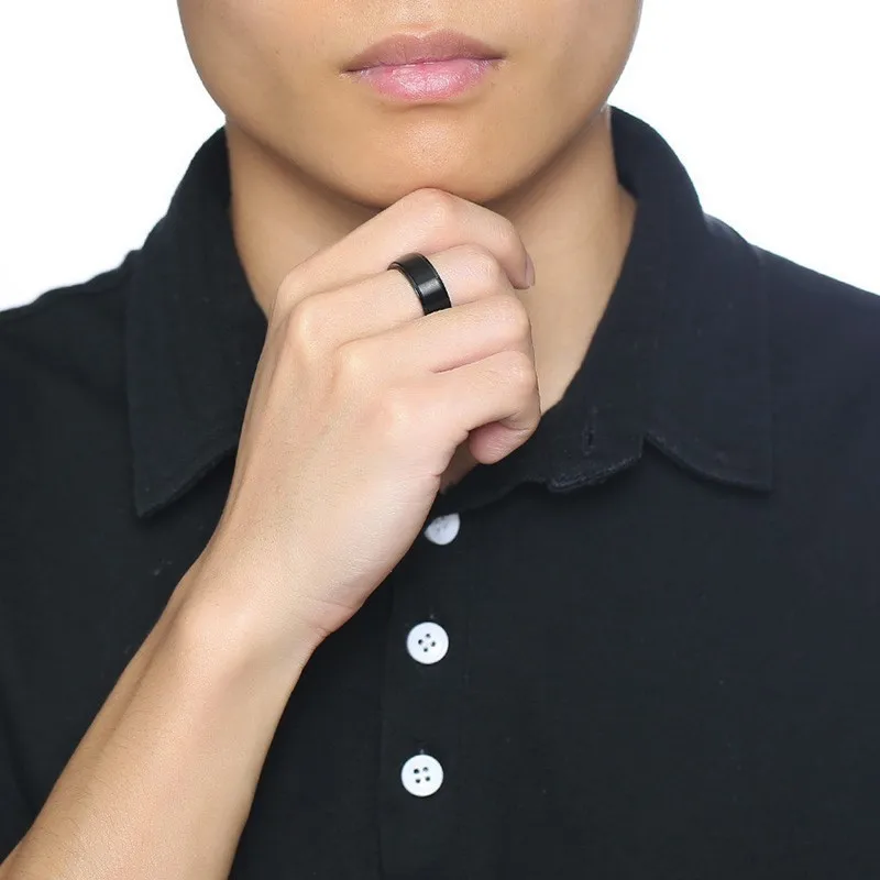 Vnox 6/8mm Spinner Ring for Men Stress Release Accessory Classic Stainless Steel Wedding Band Casual Viking Rune Sport Jewelry - Image 2