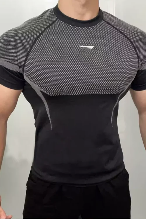 Men’s Summer Short Sleeve T-Shirt for Fitness Running Exercise Cycling – Breathable Sportswear for Active Lifestyle