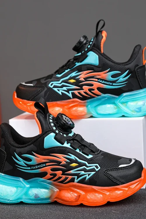 Fashion Children’s Leather Casual Shoes For Boy Sneakers Breathable Kids School Walking Non-slip Sport Running Shoes Outdoor