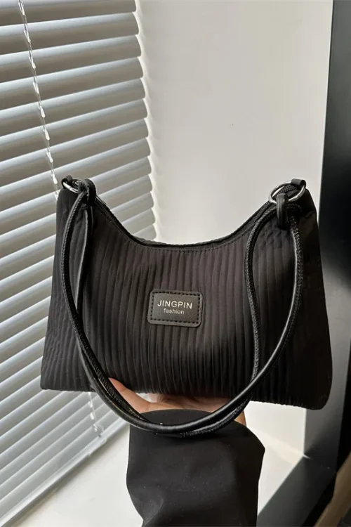 Fashion Wrinkled Tote Bag New Versatile Shoulder Bag for Women Spacious Commuter Bucket Handbag