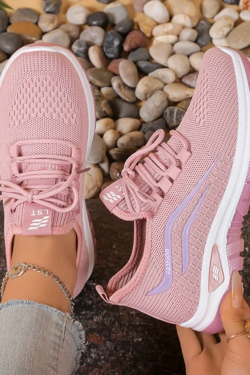 Women’s shoes, soft soles, not tired feet,summer sneakers platform shoes, flying weaving, breathable women’s sneakers shoes