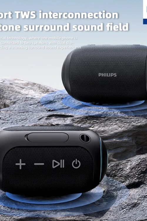 Philips TAS3209 Portable Wireless Speaker W/ Colorful Lighting 1800mAh Battery Life Wonderful Sound Music for Outdoor Camping