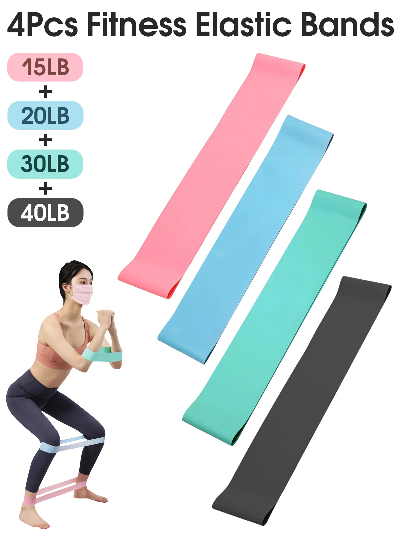 Mini Loop Band Fitness Gym Elastic Bands for Fitness Resistance Bands Gym Expander For Yoga Crossfit Training Workout Equipment