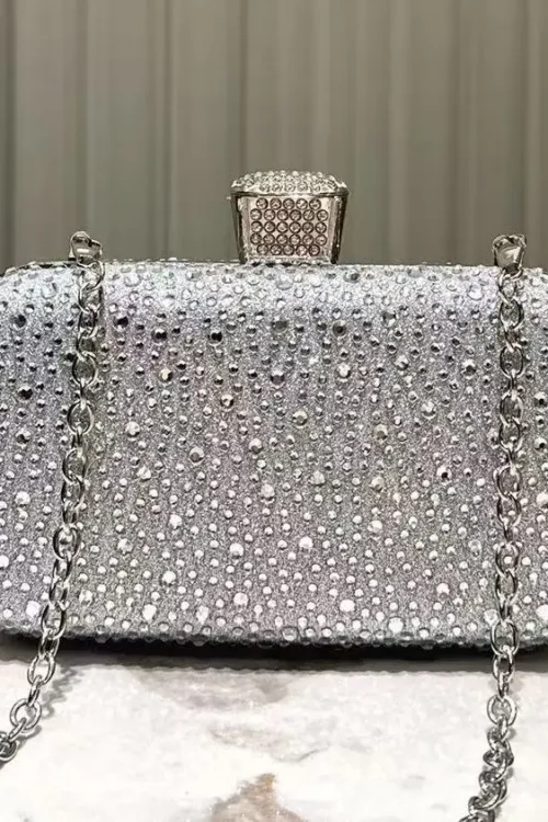 Gold Evening Bags for Women 2025 New Rhinestone Clutches and Purse Female Party/Dinner/banquet Handbags Prom Chain Shoulder Bags