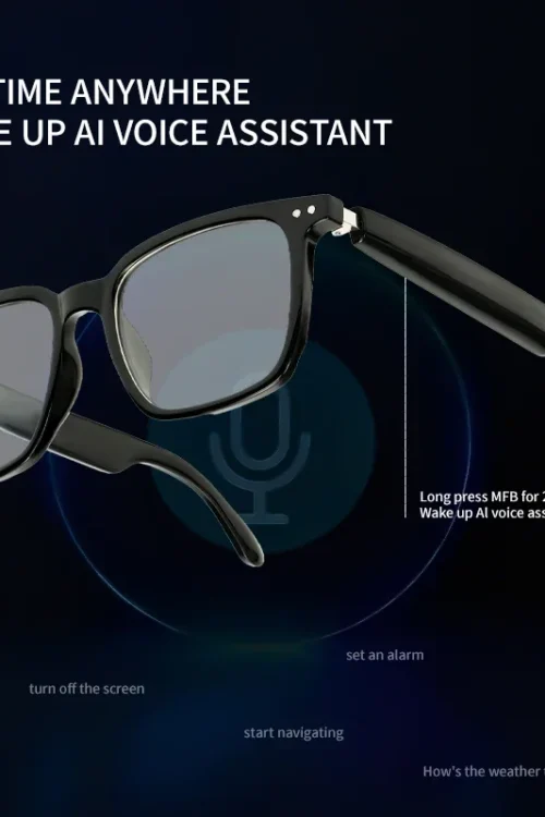 Smart Bluetooth 5.0 AI Glasses with App Control Wireless Music Sunglasses for Calls, Translation, Sport Mode & AI Eyewear