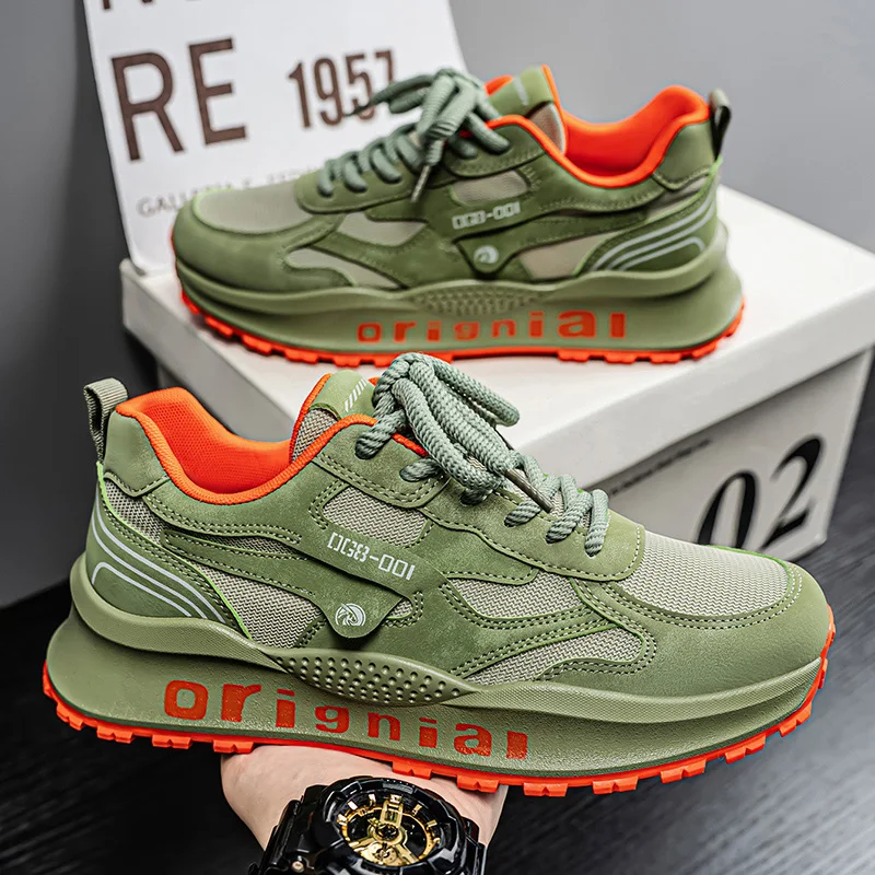 2025 spring men's new outdoor mesh sports shoes breathable comfortable soft sole casual shoes - Image 3