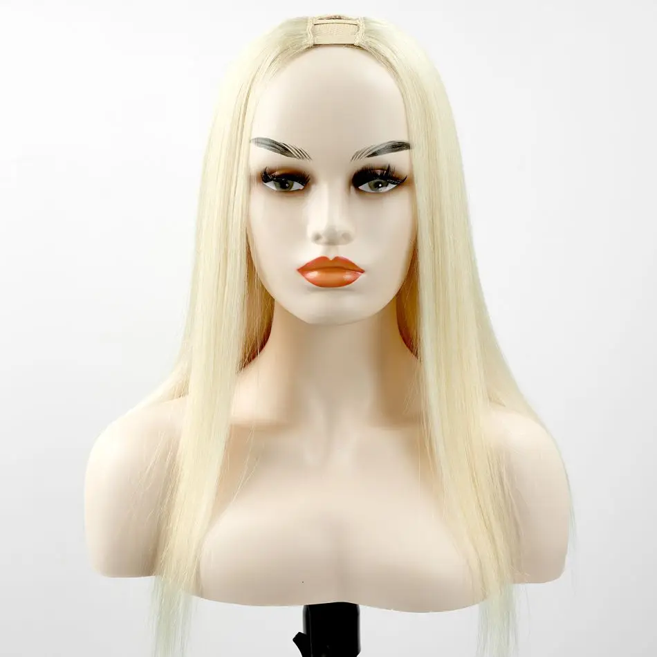 U Part Wig Human Hair 180 Density Real Natural Hair U Part Wigs 613 Blonde U Shape Wigs Human Hair U Wigs For Women 14-28inch - Image 4