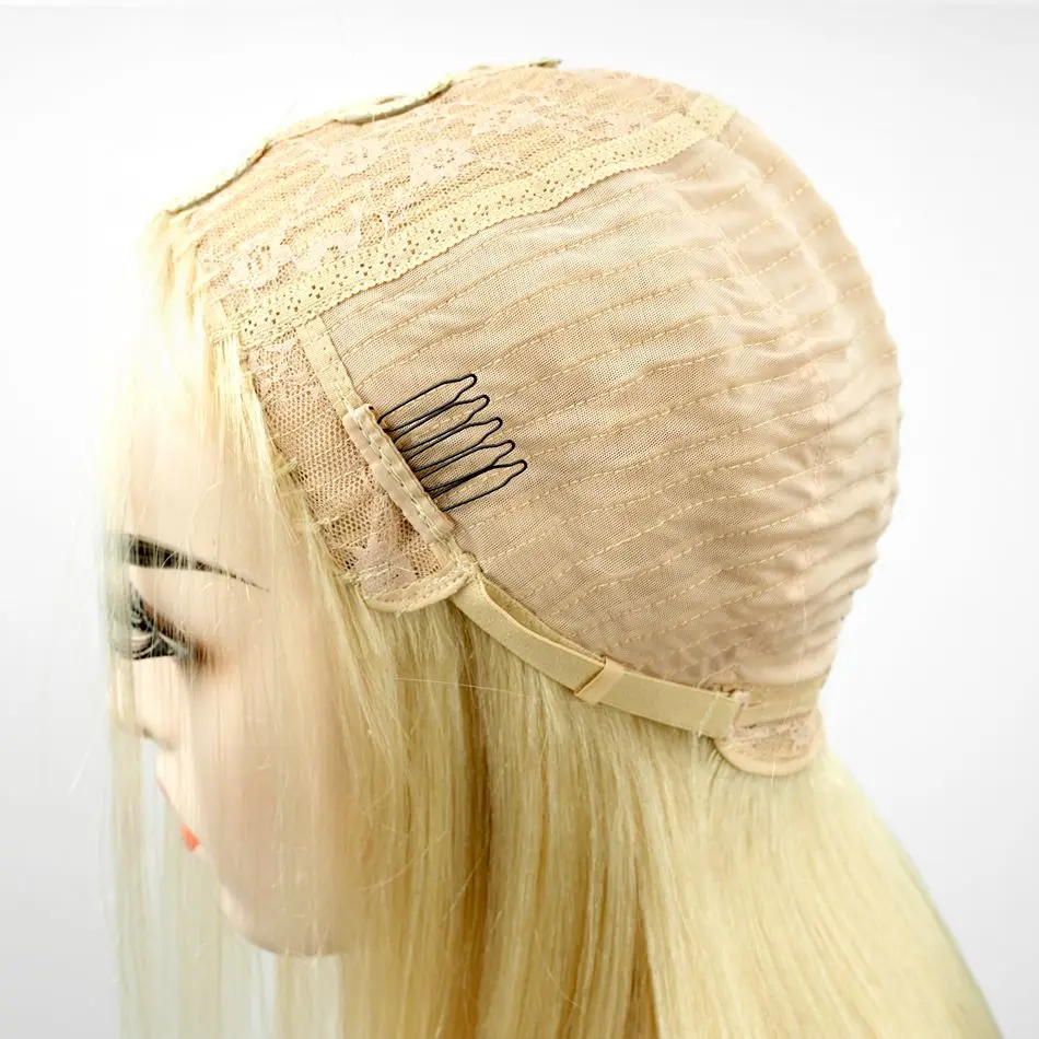 U Part Wig Human Hair 180 Density Real Natural Hair U Part Wigs 613 Blonde U Shape Wigs Human Hair U Wigs For Women 14-28inch - Image 3