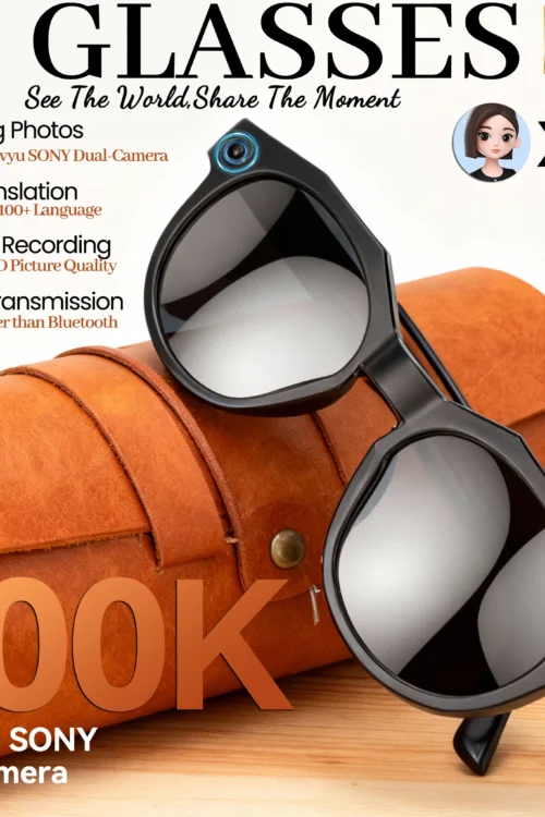 2026New 8K HD 800W Pixel Camera AI Smart Glasses Men Bluetooth Call 4GB WIFI Transmission Music Player Translation Glasses Women