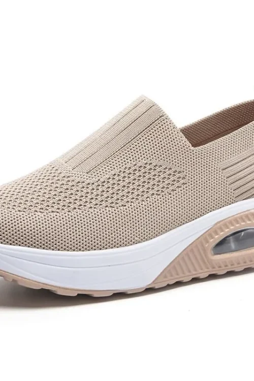 Summer Women Fashion Vulcanized Sneakers Platform Solid Color Flat Ladies Shoes Casual Breathable Wedges Ladies Walking Sneakers