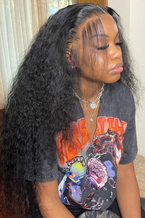 Deep Wave Frontal Wig 13×6 Hd Lace Loose Wave Wigs Brazilian Hair Natural Hairline Pre Plucked 40 Inch Lace Front Human Hair Wig