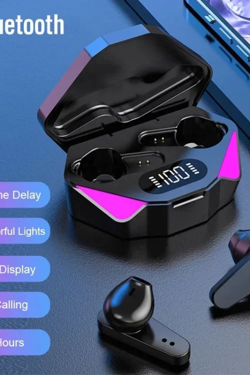 TWS X15 Wireless In Ear Earphones 9D Stereo Music HiFi Headphones 65ms Low Latency Gamer Earbuds Esport Gaming Headset with Mic