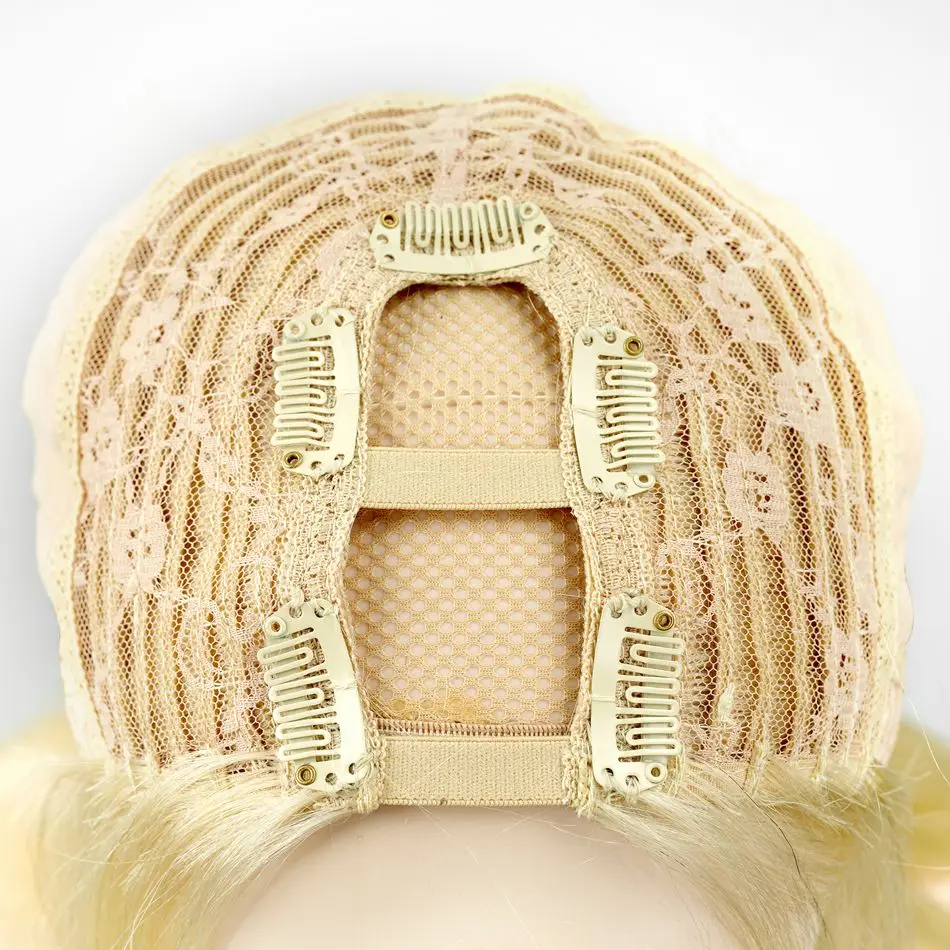 U Part Wig Human Hair 180 Density Real Natural Hair U Part Wigs 613 Blonde U Shape Wigs Human Hair U Wigs For Women 14-28inch - Image 2