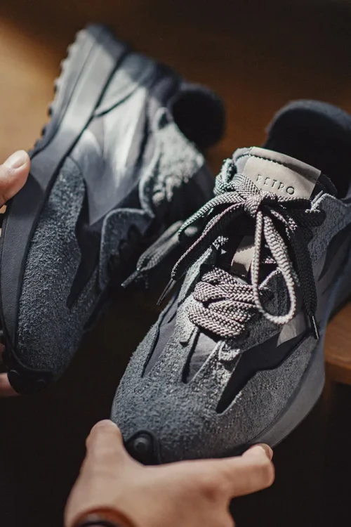 Maden Spring Vintage Thick-soled Patchwork Black Sneakers Casual Breathable Jogging Shoes Low-top Lace-up Sporty Summer Shoes