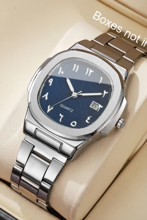 Luxury Men Business Watches Fashion Square Dial Quartz Wristwatch For Man Clock With Calendar Reloj Hombre(WithoutBox)
