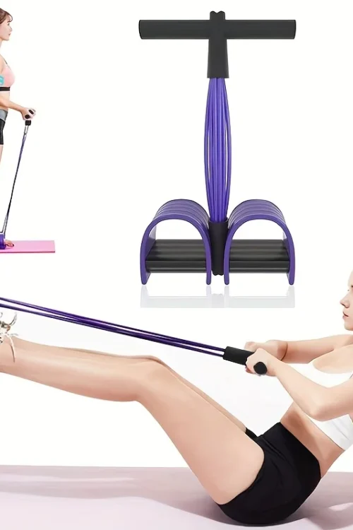 6-Tube Resistance Band Non-Slip Handles Household Fitness Yoga Abdominal Strengthening Sit-Up Assistive Sports Exercises At Gym