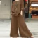 Casual Cotton Linen Set Women's O Neck Long Sleeve Blouses Wide Leg Pants Culottes 2piece Sets Autumn Retro Loose Female Suit