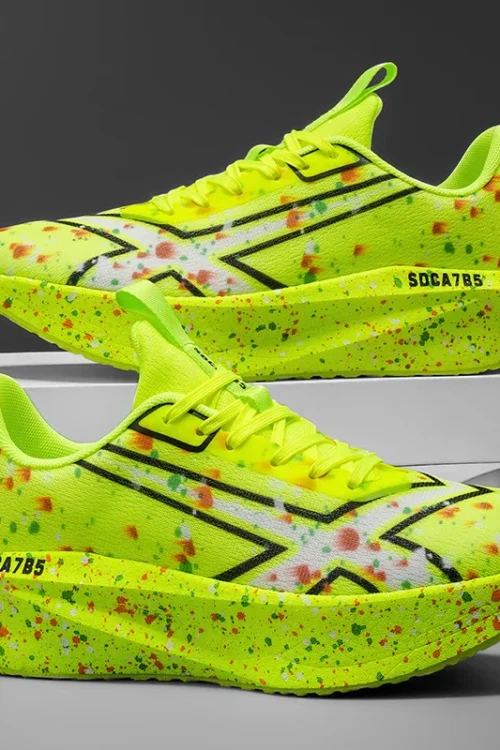 Men’s Breathable Road Running Shoes – Shock-Absorbing and Wear-Resistant Soles, Eva Cushioning Pads, Lightweight Low-Top Sneakers with Striped Design, Suitable for Gym, Jogging and Everyday Wear, Stylish Sporty Style, with Eva Cushioning