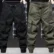 Trendy Brand Casual Cargo Pants Men's Loose Fit Solid Color Cargo Pants American Style Casual for Spring Autumn