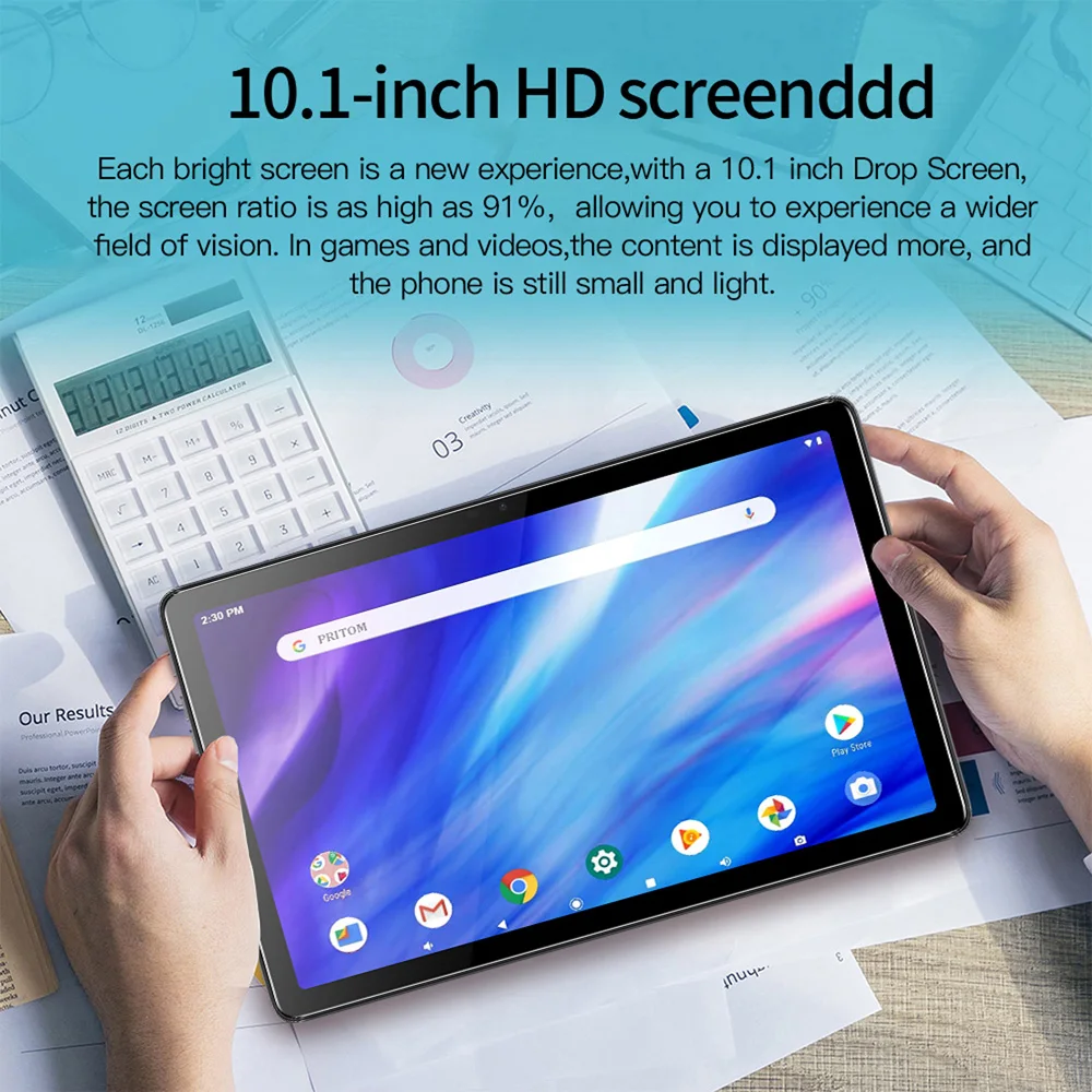 New Google 10.1 Inch HD Display Pad Octa Core Android 13 Tablets Dual SIM Dual Cameras WiFi AI Speed-up Tablet PC 4GB+64GB ROM - Image 2