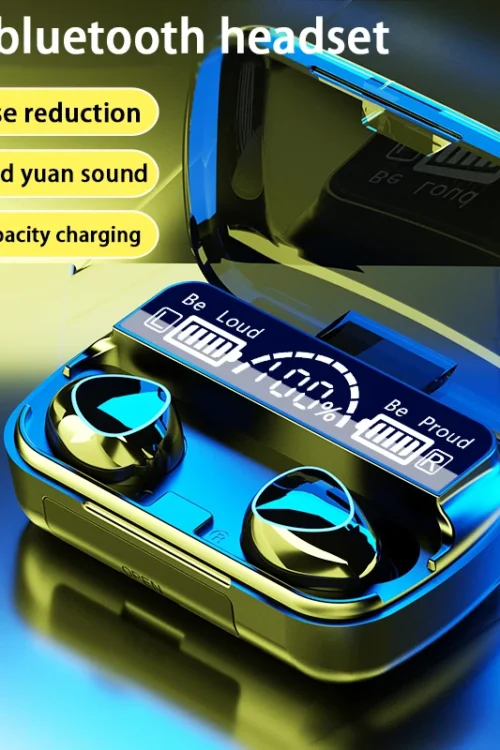 TWS M10 Wireless Bluetooth Headset with Charge Box for Phone Noise Cancelling Mic Earbuds LED Display Headphones Sport Earphones