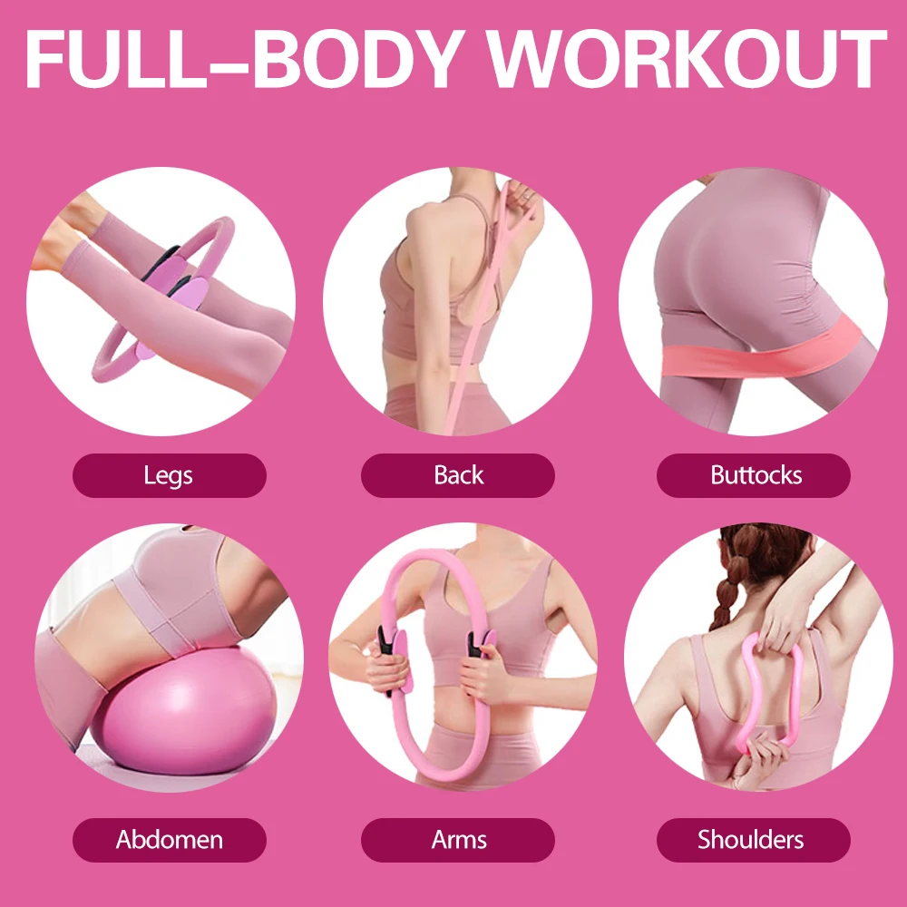 Pilates Yoga Set 13 Piece Home Pilates Kit for Women Pilates Equipment Toning Fitness Essentials Starter Set Accessories - Image 5