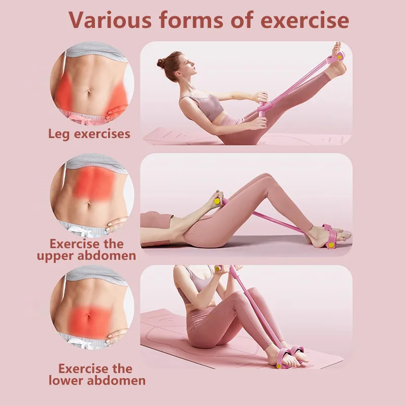 6-Tube Resistance Band Non-Slip Handles Household Fitness Yoga Abdominal Strengthening Sit-Up Assistive Sports Exercises At Gym - Image 6