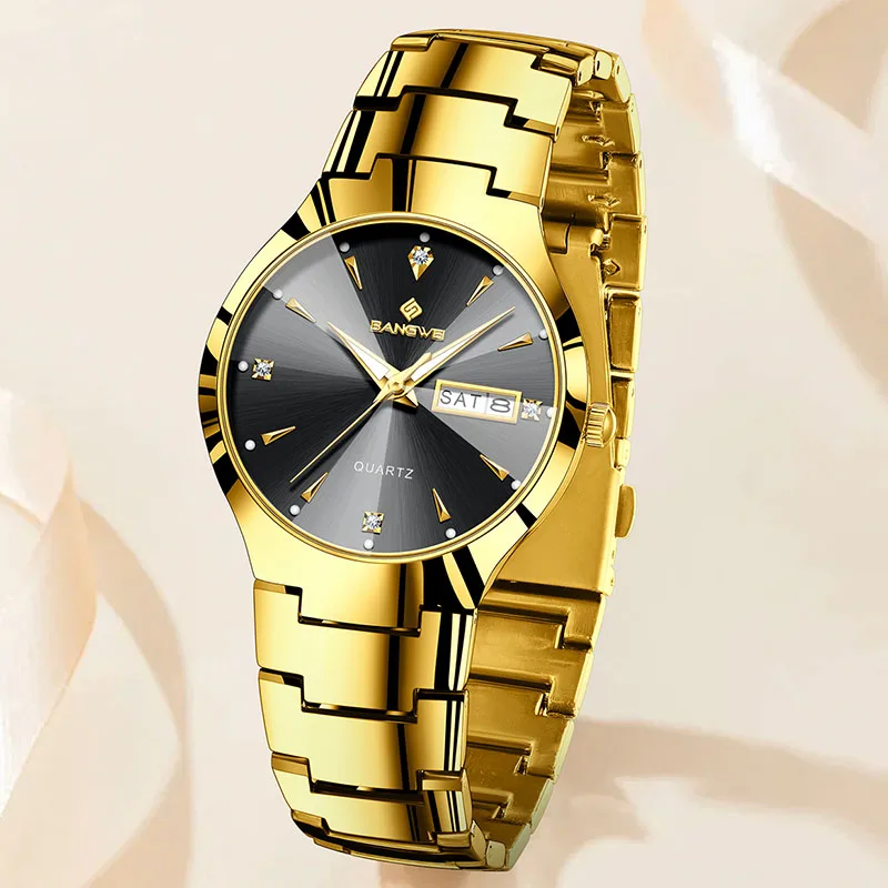BANGWEI New Ladies luminous Watch Fashion Simple Waterproof Sport Women Watch Gold Stainless Steel Quartz Wristwatches For Women - Image 4