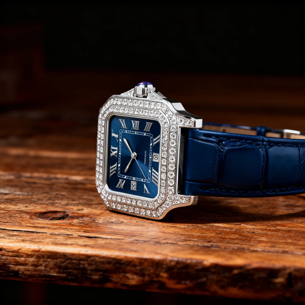 SEAKOSS 40mm Diamond Wristwatch Luxury Women Watch Moissanite Wristwatch Hip Hop Iced Out Automatic Mechanical Watches for Men - Image 5