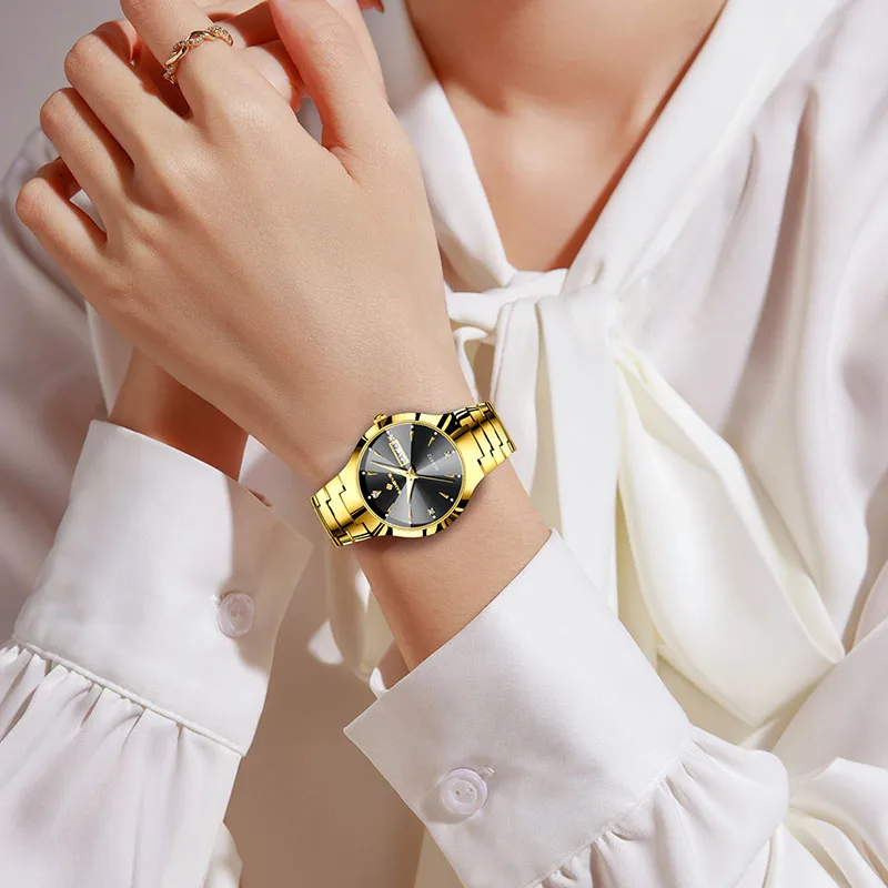 BANGWEI New Ladies luminous Watch Fashion Simple Waterproof Sport Women Watch Gold Stainless Steel Quartz Wristwatches For Women - Image 5