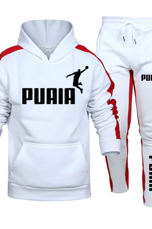 Autumn Winter Popular Mens Tracksuit Hooded Sweatshirts+Jogging Pants Set Daily Gym Outfits Casual Sports High Street Clothing