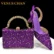 Venus Chan Italian shoes and handbags accessory set with rhinestone metal embellishments Wedding shoes Bridal shoes Designer