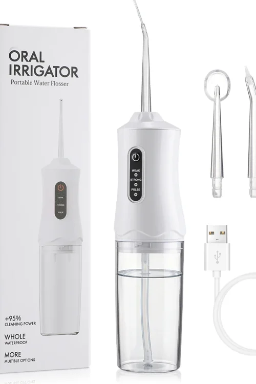 Electric Oral Irrigator 3 Modes 4 Dental Jet Tip for Home Travel Portable Water Flosser Teeth Cleaner Oral Care Tool Rechargable