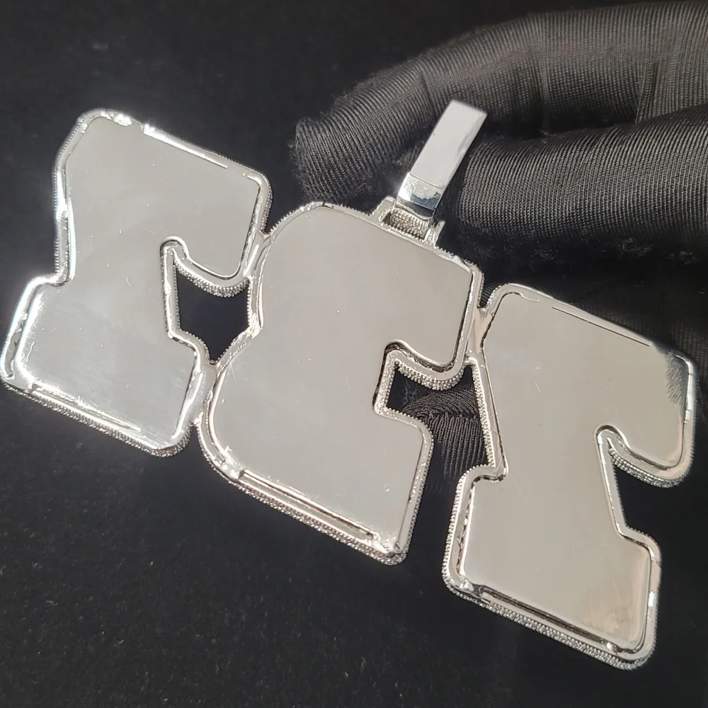 Personalized Solid Back Name Necklace Chain Custom Iced Out Number&Letter Pendant Birthday Gift Icy Baguettecz Hip Hop Jewelry - Image 6