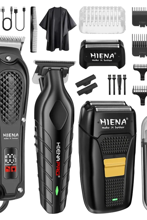 hiena Finish Machine Electric Professional Electric Hair Clippers Beard Clipper Rechargeable Men’s Shaver Hair Trimmer Kit