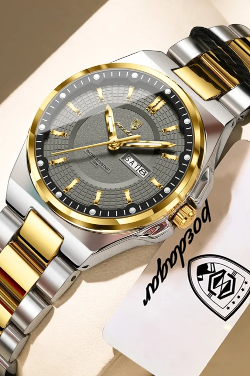 POEDAGAR Fashion Ladies Watch Top Elegant Week Date Woman Clock Quartz Stainless Steel Luminous Waterproof Women’s Watches Reloj