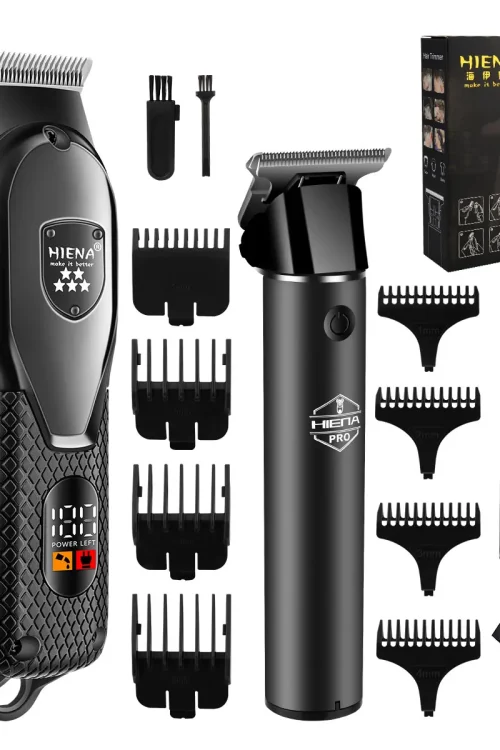 hiena Hair Clipper Kit for Men Electric Shaver Hair Trimmer Professional Cutting Machine Hair Trimmer with LCD Digital Display