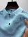 Summer ice silk lapel pocket POLO shirt, men's short-sleeved T-shirt, men's clothing top