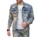 Street Stylish Retro Style Holes Slim Street Denim Jacket Coat Good Quality Distressed Male Casual Denim Jacket