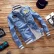 Spring Autumn New Fashion Men's Loose Jeans Jacket Casual American Stand Collar Denim Coats Plus Size Men Trendy Streetwear