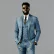 Fashion Design Men's Clothing Denim Suit 3pcs Single-breasted Blazer Vest Pants Elegant Wedding Evening Party Tuxedos Bespoke